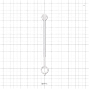General Purpose Re-opening Plastic Bag Tie, Ratchet with Ring, White - 7 inch (178 mm) - 999991