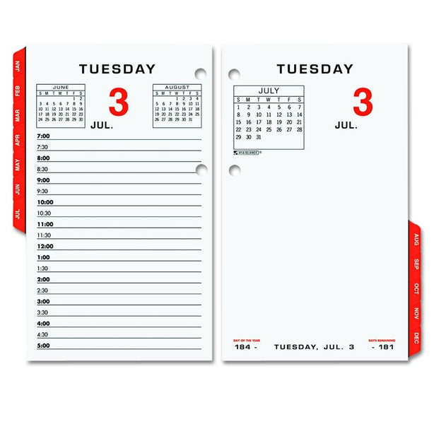 AT-A-GLANCE Daily Desk Calendar Refill E017-50 1 Each - MDL-AAGE01750