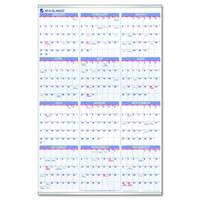 AT-A-GLANCE Yearly Wall Calendars PM12-28 1 Each - MDL-AAGPM1228