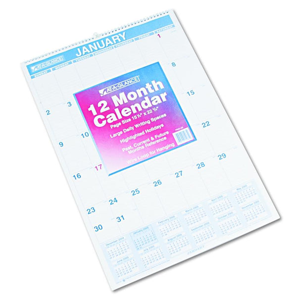 AT-A-GLANCE Monthly Wall Calendars PM3-28 1 Each - MDL-AAGPM328