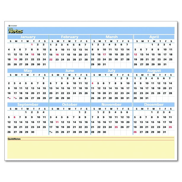 AT-A-GLANCE Monthly Wall Calendars PM550B-28 1 Each - MDL-AAGPM550B28