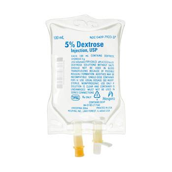 Icu Medical 07923-37 5% Dextrose Injection Solution USP, 100 mL Flexible Container - MDL-ABB079233737Z - 4 Each