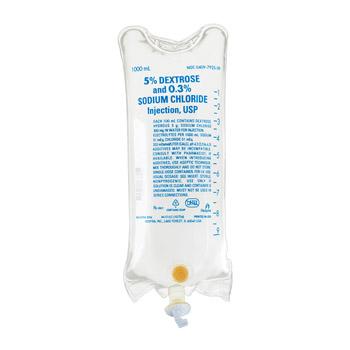 ICU MEDICAL INC ICU Medical 5% Dextrose and 0.3% Sodium Chloride Injection 07925-03 24 Each - MDL-ABB079250334