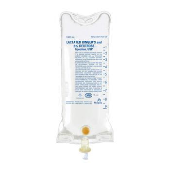 Lactated Ringer's Irrigation Solution, 5% Dextrose, 500 mL, Bag, Injection USP - 07929-03 - 24 Each