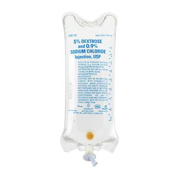 ICU MEDICAL and Sodium Chloride Injection 5% Dextrose Solution, 0.9%, 1,000 mL, Bag - 07941-09 - 12 Each