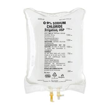 Icu Medical 07972-07 Sodium Chloride Irrigation Solution, USP, 0.9%, 2,000 mL Bag - MDL-ABB079720707 - 6 Each
