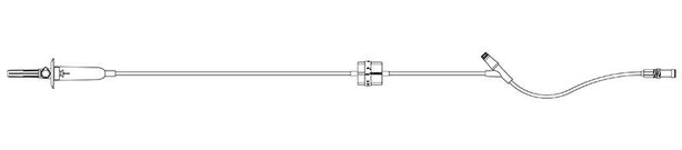 Icu Medical Regulator 12642-48 Primary IV Set with Universal Drip Chamber with 15 Micron Filter, Easydrop Flow Controller, Clave Y-Site, and Rotating Luer, Macrobore Tubing, 9.7 mL Approx. Priming Volume, 79" - MDL-ABB1264248 - 48 Each