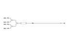 Icu Medical T-UR 15239-01 Urological Connector Irrigation Set, Large Bore, 4-Lead, 85" - MDL-ABB152390101H - 1 Each