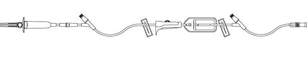 Icu Medical Piggyback 20669-28 LifeShield Macrobore Primary IV Set, with 2 Clave Y-Sites, 0.2 Micron Filter, Back Check Valve, Sterile, 101" - MDL-ABB2066928 - 48 Each