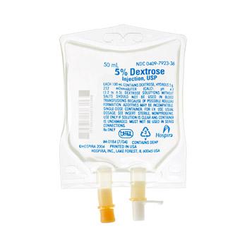 Icu Medical 07923-36 5% Dextrose Injection Solution USP, 50 mL Flexible Container - MDL-ABB79233636Z - 4 Each