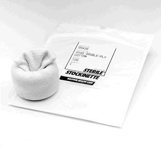 Encompass Albahealth Sterile Stockinettes, Double-Ply Tubular Blended Cotton / Synthetic, 4" x 60", Light Natural - ABW3460