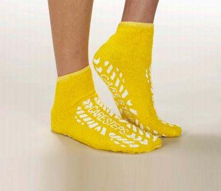 Encompass Care-Steps High-Risk 80183 High Risk Slipper Footwear with Double Sided Tread, Yellow, Size 2XL - MDL-ABW80183HH - 2 Each