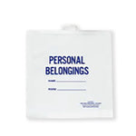 Patient Belonging Bag, Clear, Blue Print, 1.25 mL, 20" x 20", Action White Personal with Handle - PBB202004CRH - 250 Each