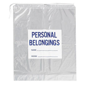 Action Health Action Clear Patient Belongings Bags with Drawstring - ACB202004RHH