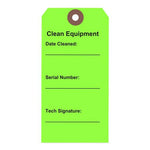 Action Status Clean Equipment Tag, 4.75" x 2-3/8", Green - 402TTPG-PK - 250 Each