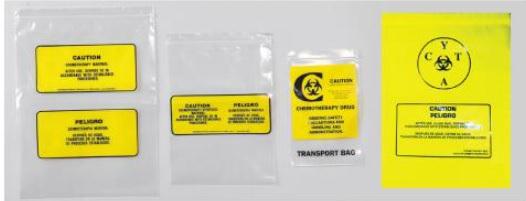Action Health Chemotherapy Reclosable Transport Bags 9218 - 500.0 Each