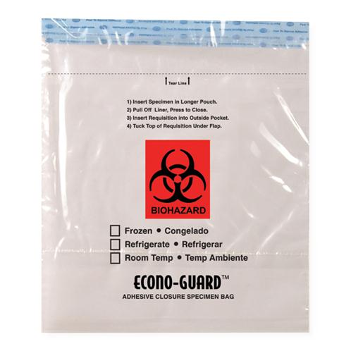 Action Econo-Guard Specimen Transport Bag, 15" x 17" - 95-1517BIO - 1 Each