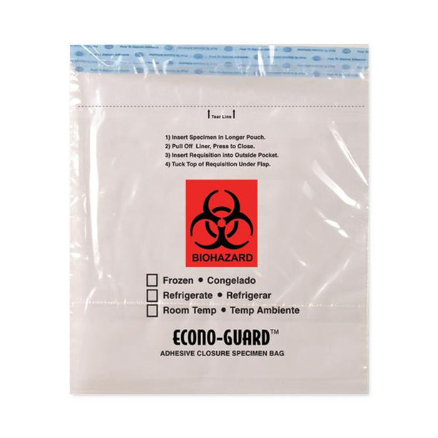 Action Econo-Guard Specimen Transport Bag, 15" x 17" - 95-1517BIO - 1000 Each