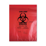 Action Econo-Guard Bag, Autoclave, Biohazard, Red, 12X24, 2MIL - ACR12X24 - 200 Each