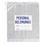 Action Clear Drawstring Patient Belongings Bag with Rigid Handle, White - ACBBB202004RH