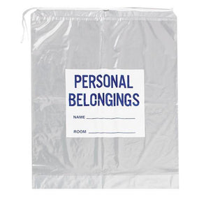 Action Health Action Clear Patient Belongings Bags with Drawstring - ACBBB202004RH
