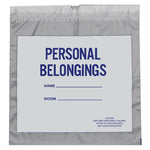 Action White Personal with Handle Patient Belonging Bag, Drawtape, Clear, 20" x 20" - PBB2020DT - 250 Each