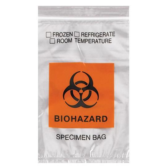 Action Bag Econo-Zip Specimen Transport Bags - STB609-OR - 100 Each - MDL-ACBSTB609ORZ