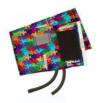 Adcuff & Bladder, 2 Tube, Small Adult, Puzzle Pieces, LF, Multikuf Portable 4-Cuff Black Sphygmomanometer Kit - 845-10SAPP-2 - 20 Each
