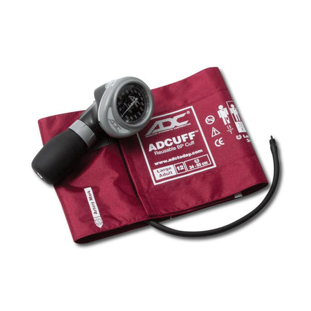 American Diagnostic Corp Wallmounted and Mobile Aneroids: DIAGNOSTIX Palm Aneroid, Lrg Adult, Burgundy, LF 703-12XBD - 1.0 Each