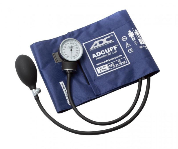 American Diagnostic SERIES Cuffs Prosphyg 760 Pocket Aneroid Sphygmomanometer, Large Adult, Navy - 760-12XN - 1 Each