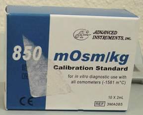 Advanced Instruments Osmometer Calibration Standards - 3MA005 - 10 Each - MDL-ADX3MA005