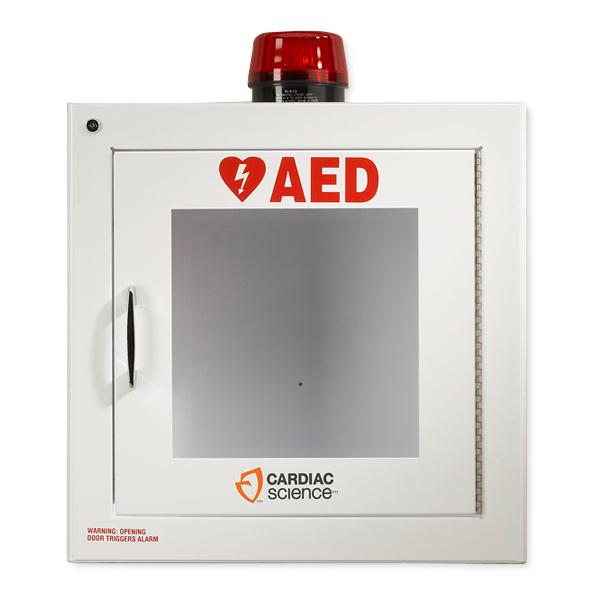 Cardiac Science G3 Mounted Storage Powerheart Surface-Mount AED Wall Cabinet with Alarm and Strobe Light - AED500039230