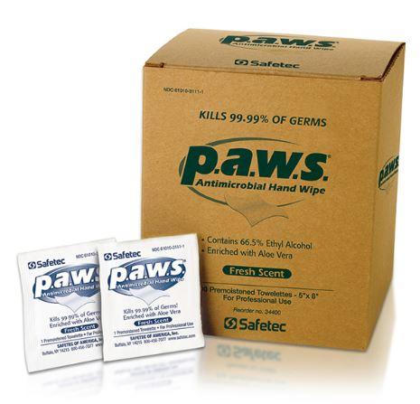 Safetec Of America Inc p. a.w. s. Sanitizing Hand Wipes S8934400 - 100.0 Each - MDL-AIGS8934400