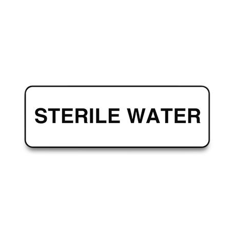 Centurion Labels: Sterile Water Chart Label, White AL2189 3.0 Roll-MDL-AL2189