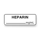 Heparin Label - AL30 - 3 Roll - MDL-AL30