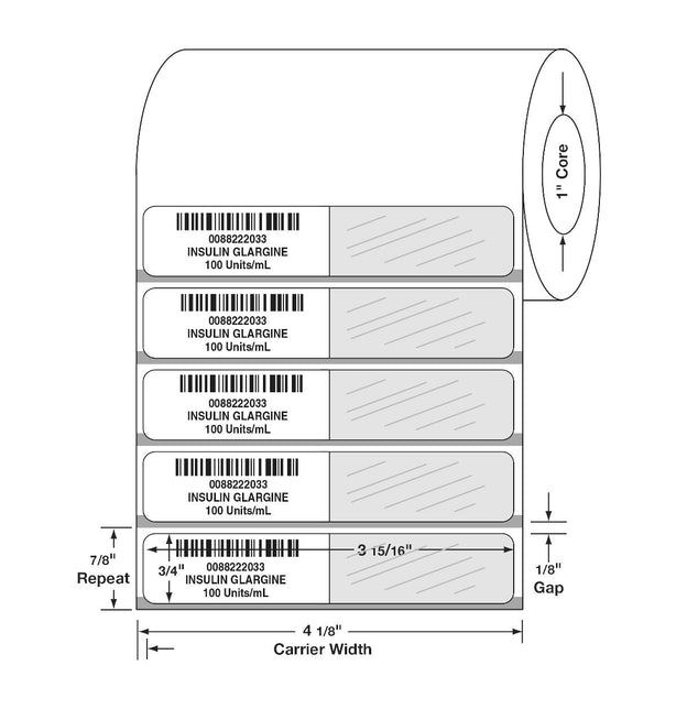 CENTURION Insulin Labels AL9454 3 Roll-MDL-AL9454