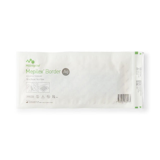 Molnlycke Healthcare Us LLC Mepilex AG Antimicrobial Silver Foam Border Dressings - ALA395790H