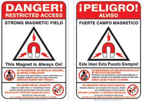 Alimed MRI Warning Wall Signs 921129 - 1.0 Each