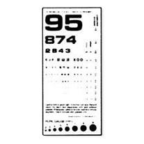 Alimed Pocket Eye Chart 98EYE6-1 - 1.0 Each