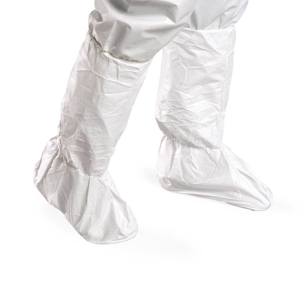 Alpha Pro Tech Critical UltraGrip Shoe Antiskid Boot Cover, Ties, White, Universal - BT-A1312-B - 100 Pair