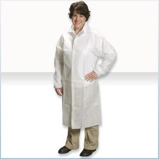Alpha Pro Tech Critical Cover AlphaGuard Snap Collar Frock, Snap Close, White, Size XL - FK-32122-4 - 30 Each