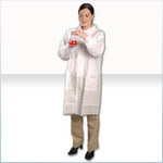 Alpha Pro Tech Critical Cover AlphaGuard Lab Coat, White, with Inset Sleeve, Tapered Collar, Knit Wrist, Snap Close, 3 Pockets, S - ALPLC326321