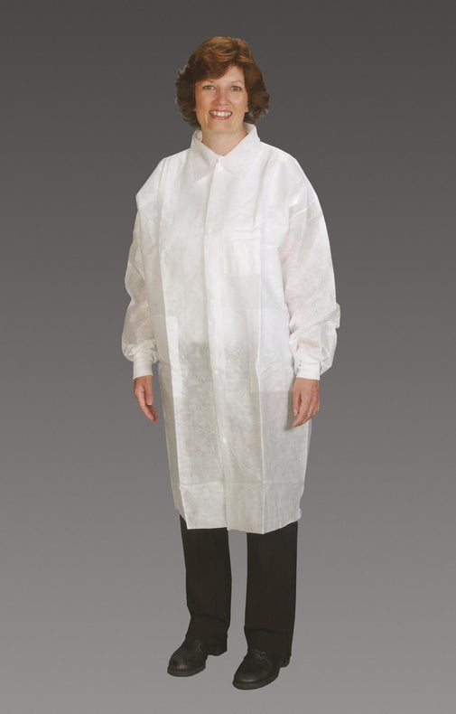 Alpha Pro Tech with Tapered Collar Critical Cover NuTech Lab Coat, White, Size 2XL/3XL - LC-62621-6 - 25 Each