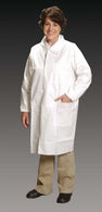 Alpha Pro Tech Critical Cover Lab Coat, ComforTech, White, Inset Sleeve, Tapered Collar, Elastic Wrist, Snap Close, 3 Pockets, Large - LC-J2621-3 - 25 Each