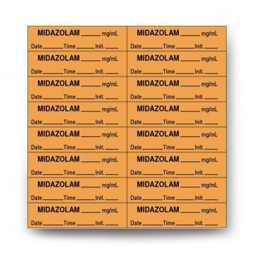 Centurion Midazolam Date/Time/Initials Labels - ALS165 - 3 Pack - MDL-ALS165