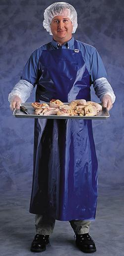 Ansell Endurosaf SAF-45Y Chemical-Resistant Apron, Blue, 35" x 50" - 951929 - 24 Each