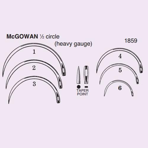 ANCHOR COMP Pt McGowan Needle, 1/2 Circle, Taper Point, Size 5 - 1859-5DC - 40 Each