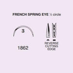 Anchor Products Comp French Spring Eye Needle 1862-3DC - 40.0 Each
