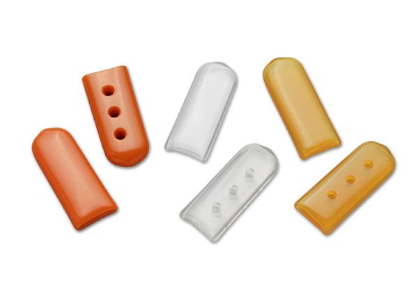 Aspen Surgical Instrument Tip Protector, Vented, Guard, Orange Tint, 2 mm x 9 mm x 25 mm - 093017BBG - 100 Each