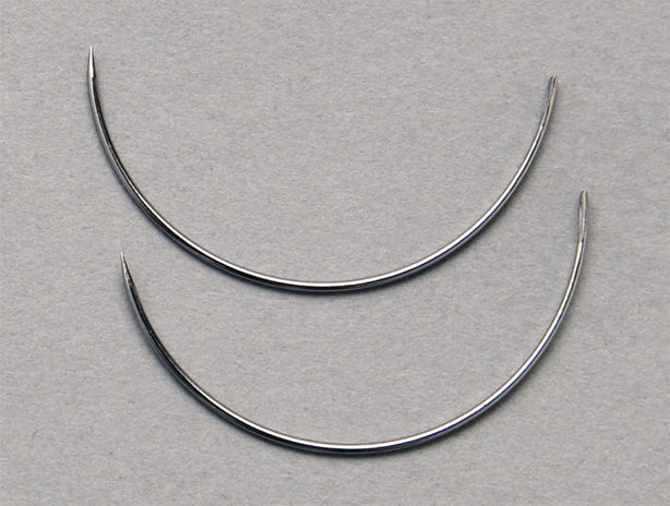 Aspen Surgical King's 3/8" Reverse Cutting Needle, 1/2 Circle Taper Point Intestinal, 0.024" x 0.866" - 212904 - 144 Each